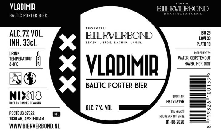 Vladimir Baltic Porter van Bierverbond Vladimir Baltic Porter van Bierverbond
